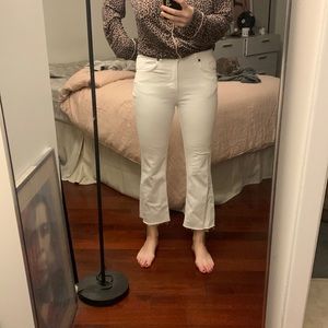 White Zara cropped jeans